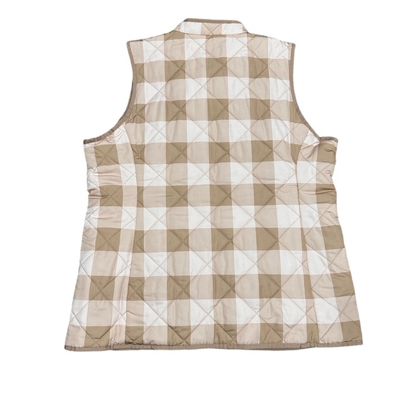 Isaac Mizrahi Live QVC Medium 8 - 10 Vest Quilted Jacket Coat Pink Khaki Square - Picture 5 of 10